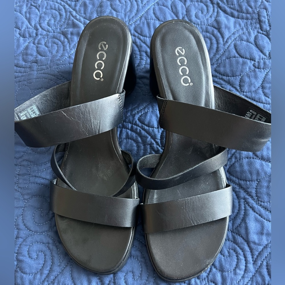 NEW.  WOMENS ECCO SANDALS | SHAPE BLOCK SANDAL 65 BLACK.  No box